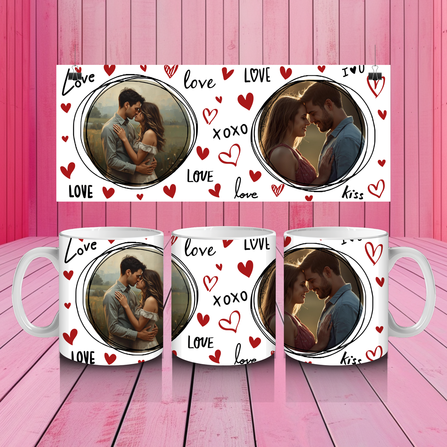 VALENTINOVO SET - 2 PERSONALIZIRANE ŠALICE💕