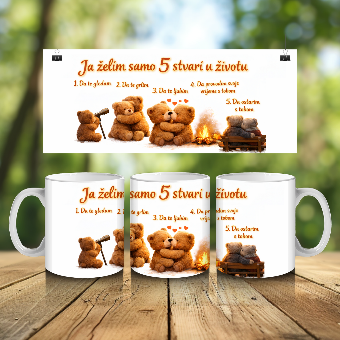 ŠALICA MEDO 5 STVARI