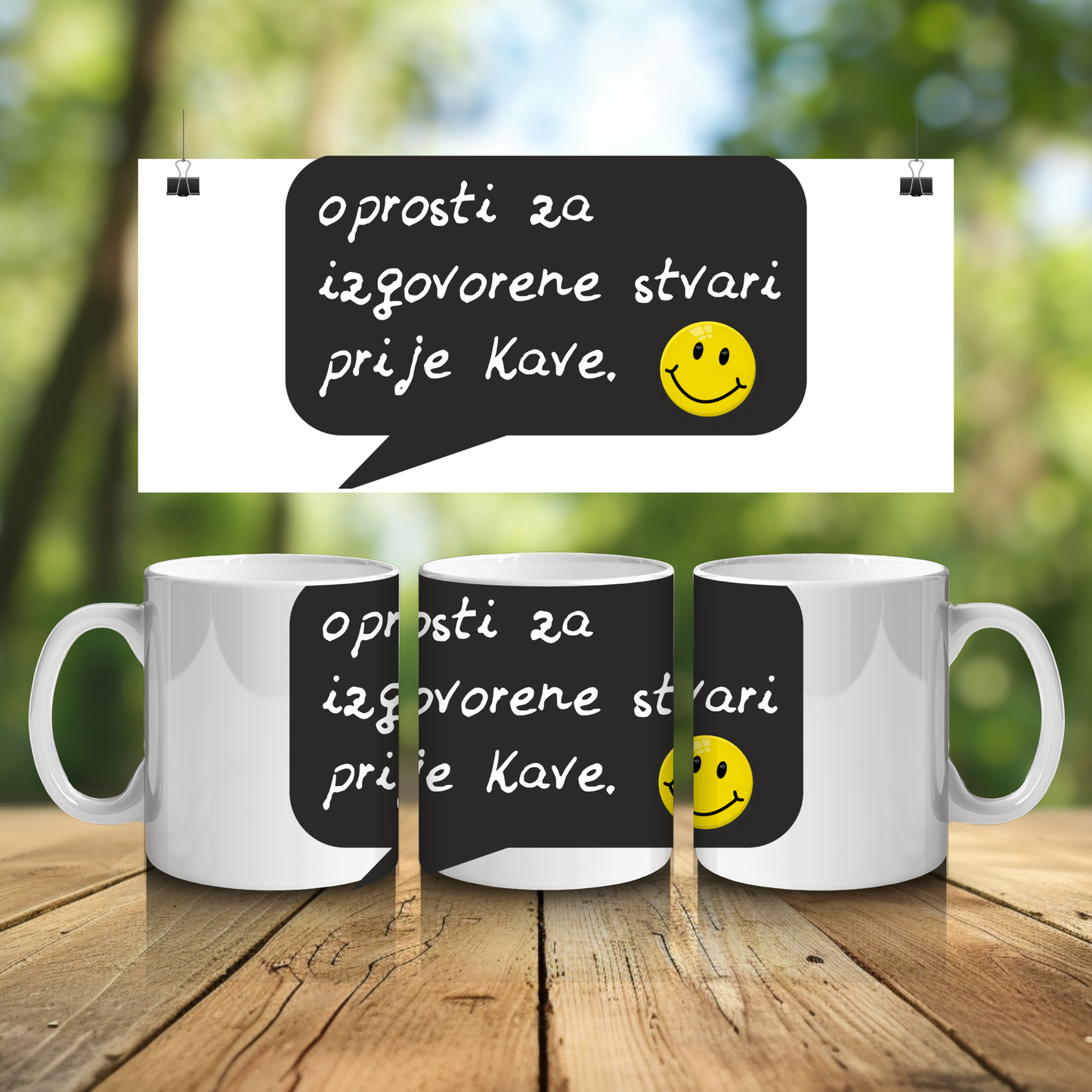 OPROSTI ZA IZGOVORENE STVARI PRIJE KAVE ŠALICA